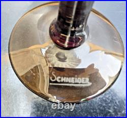 Schneider Grande Coupe Bijou Verre Dégagé A L'acide Art Deco 1930 Ht. 29.5cm