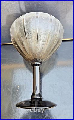 Schneider Grande Coupe Bijou Verre Dégagé A L'acide Art Deco 1930 Ht. 29.5cm