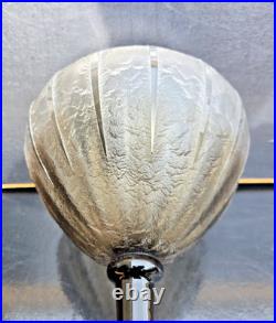 Schneider Grande Coupe Bijou Verre Dégagé A L'acide Art Deco 1930 Ht. 29.5cm