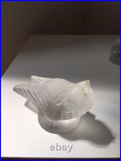 Sculpture Oiseaux verres moulés Art déco bohème Lalique Sabino