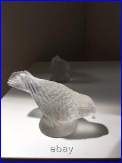 Sculpture Oiseaux verres moulés Art déco bohème Lalique Sabino