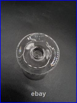 Série de sept verres à porto en cristal soufflé taillé signé Daum Nancy Art Déco