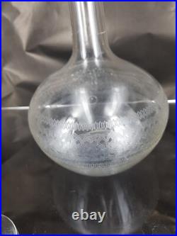 Service 3 Verres soufflé + Carafe cristal gravés style art déco Baccarat