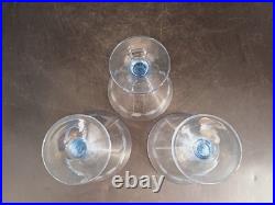 Service Art Deco À Orangeade Avec Pichet Carafe &6 Verres En Verre Gravé Coloré