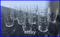 Service Liqueur Cristal Baccarat 2 Carafes 10 Verres Modèle Longchamp Art Déco