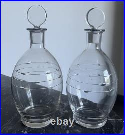 Service Liqueur Cristal Baccarat 2 Carafes 10 Verres Modèle Longchamp Art Déco