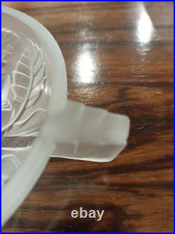 Service à Dessert Coupe Coupelles Art Déco Verre Blanc Moulé Arrers France 1930