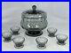 Service à Griottes verres DAUM # NANCY art déco 6 Verres + Coupe couverte signés