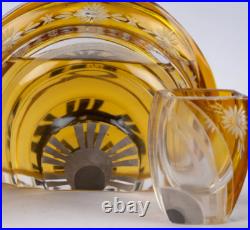 Service à liqueur ART DECO en cristal taillé, antique vintage ancien
