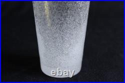 Service à orangeade 6 verres et un pichet en verre bullé soufflé Art Déco