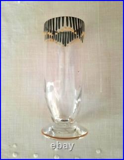 Service à porto, vodka, eau de vie ART DECO en verre émaillé