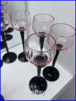 Service carafe et verres Art Deco, soufflés a la bouche