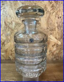 Service liqueur cristal Bohême Art Déco carafe + 6 verres Tchécoslovaquie