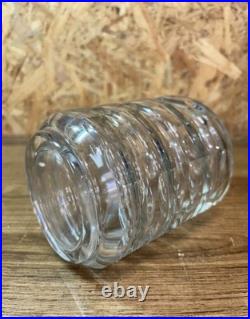 Service liqueur cristal Bohême Art Déco carafe + 6 verres Tchécoslovaquie