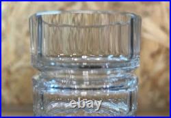 Service liqueur cristal Bohême Art Déco carafe + 6 verres Tchécoslovaquie