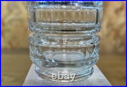 Service liqueur cristal Bohême Art Déco carafe + 6 verres Tchécoslovaquie