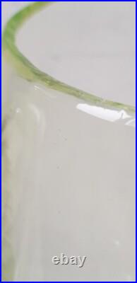 Service orangeade ouraline ancien verre vert jaune ancien art deco nouveau 1900