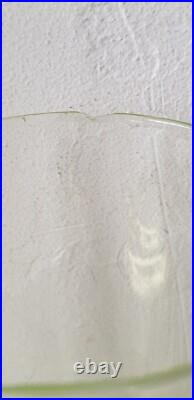 Service orangeade ouraline ancien verre vert jaune ancien art deco nouveau 1900