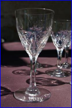 St Louis VIC 12 anciens Verres à Vin/Porto Cristal taillé Art Déco H 13,2cm