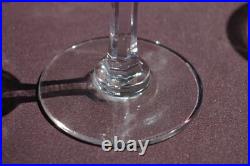 St Louis VIC 12 anciens Verres à Vin/Porto Cristal taillé Art Déco H 13,2cm