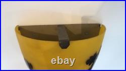 Superbe Applique Murale Pate De Verre Art Déco, décor de fleurs