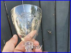 Superbe Carafe Et 5 Verres Liqueurs En Cristal Grave De Saint Louis Art Deco N°2