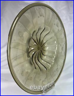 Superbe Plat décoratif en verre soufflé Murano art déco Décor moderniste