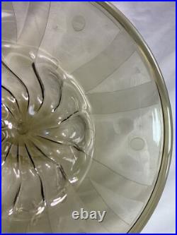 Superbe Plat décoratif en verre soufflé Murano art déco Décor moderniste