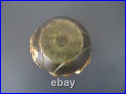 Superbe Vase Art Deco En Bronze Signe P Chaumette A Decor De Fleurs 2 Patines