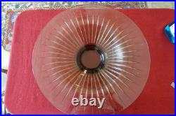 Superbe coupe centre de table art deco verre ambré