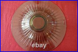 Superbe coupe centre de table art deco verre ambré