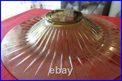 Superbe coupe centre de table art deco verre ambré