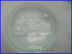 Superbe vase art déco en verre pressé moulé dépoli Muller Frères Luneville