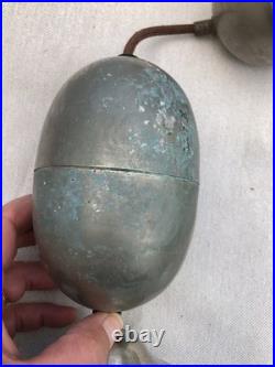 Suspension Ancienne Monte Et Descend Stella X Verre Craquelé Art Déco