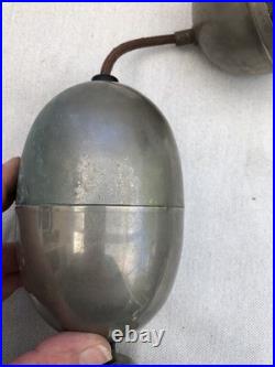 Suspension Ancienne Monte Et Descend Stella X Verre Craquelé Art Déco