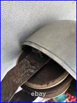 Suspension Ancienne Monte Et Descend Stella X Verre Craquelé Art Déco