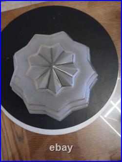 Suspension lustre fer forgé Art Déco Skyscraper en verre