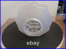 Suspension lustre fer forgé Art Déco Skyscraper en verre