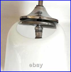 Suspension opaline Art Déco Hauteur 53 cm