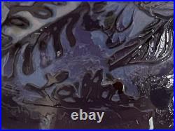 Suspension pâte de verre Digne Laflor Art Nouveau signée tulipe floral