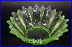 Très Décorative Art Déco Uranium Verre Coupe À Fruits Vers 1930