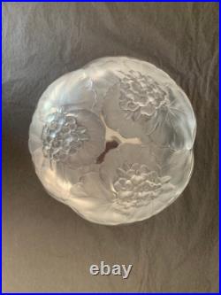 Très grande coupe à fruits (bol) en verre d'art givré, Art Deco