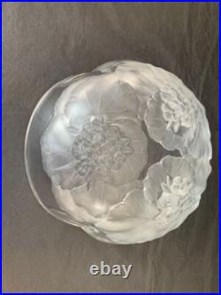Très grande coupe à fruits (bol) en verre d'art givré, Art Deco
