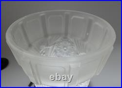 Tulipe / Abat jour Art Déco verre pressé Hettier & Vincent Era Muller Degué