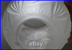 Tulipe / Abat jour Art Déco verre pressé Hettier & Vincent Era Muller Degué