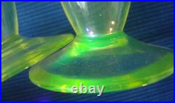 V58 Service Verre Vraie Ouraline 6 Verre a Vin Art Déco Ancien fluo