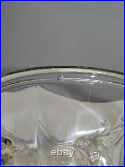 - VASE ART DECO TRONCONIQUE VERLUX AUX PERRUCHES Verre Moulé Pressé 1930