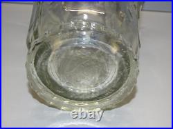 - VASE ART DECO TRONCONIQUE VERLUX AUX PERRUCHES Verre Moulé Pressé 1930
