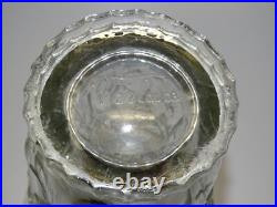 - VASE ART DECO TRONCONIQUE VERLUX AUX PERRUCHES Verre Moulé Pressé 1930