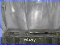 - VASE ART DECO TRONCONIQUE VERLUX AUX PERRUCHES Verre Moulé Pressé 1930